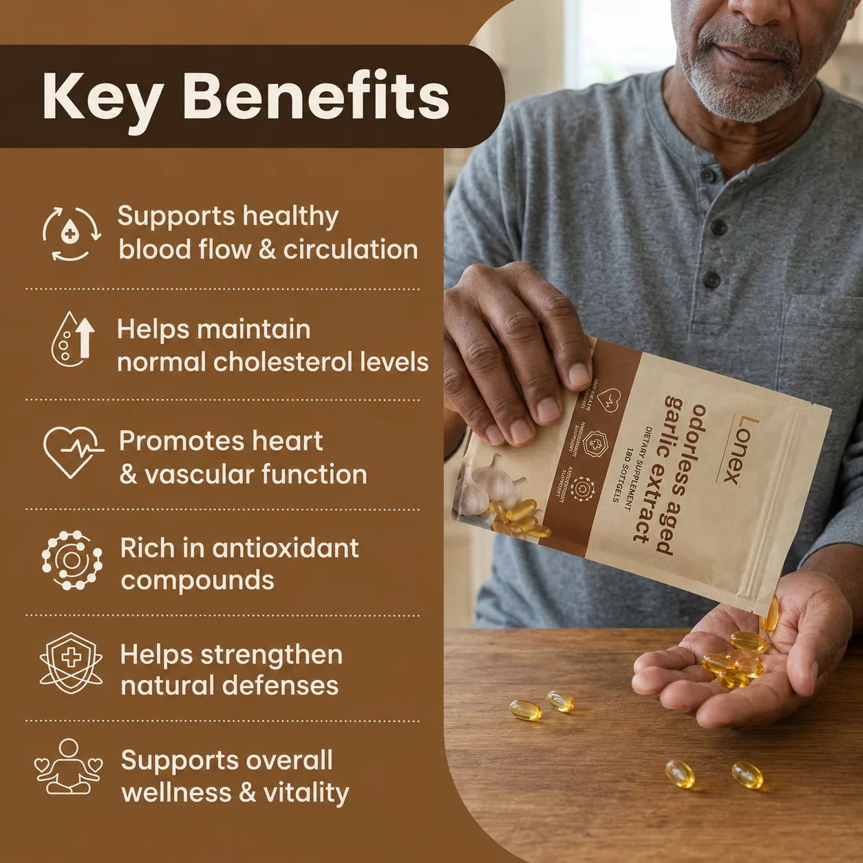 Gereinigter Knoblauchextrakt – geruchlose 7500mg Softgels