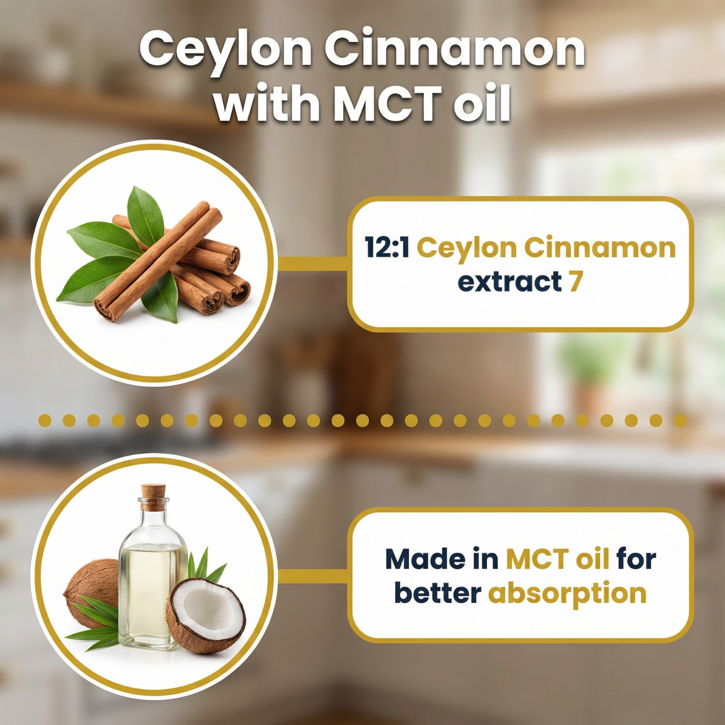 Cannelle de Ceylan 7200 mg équivalent avec huile MCT