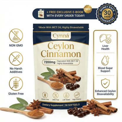 Cannelle de Ceylan 7200 mg équivalent avec huile MCT