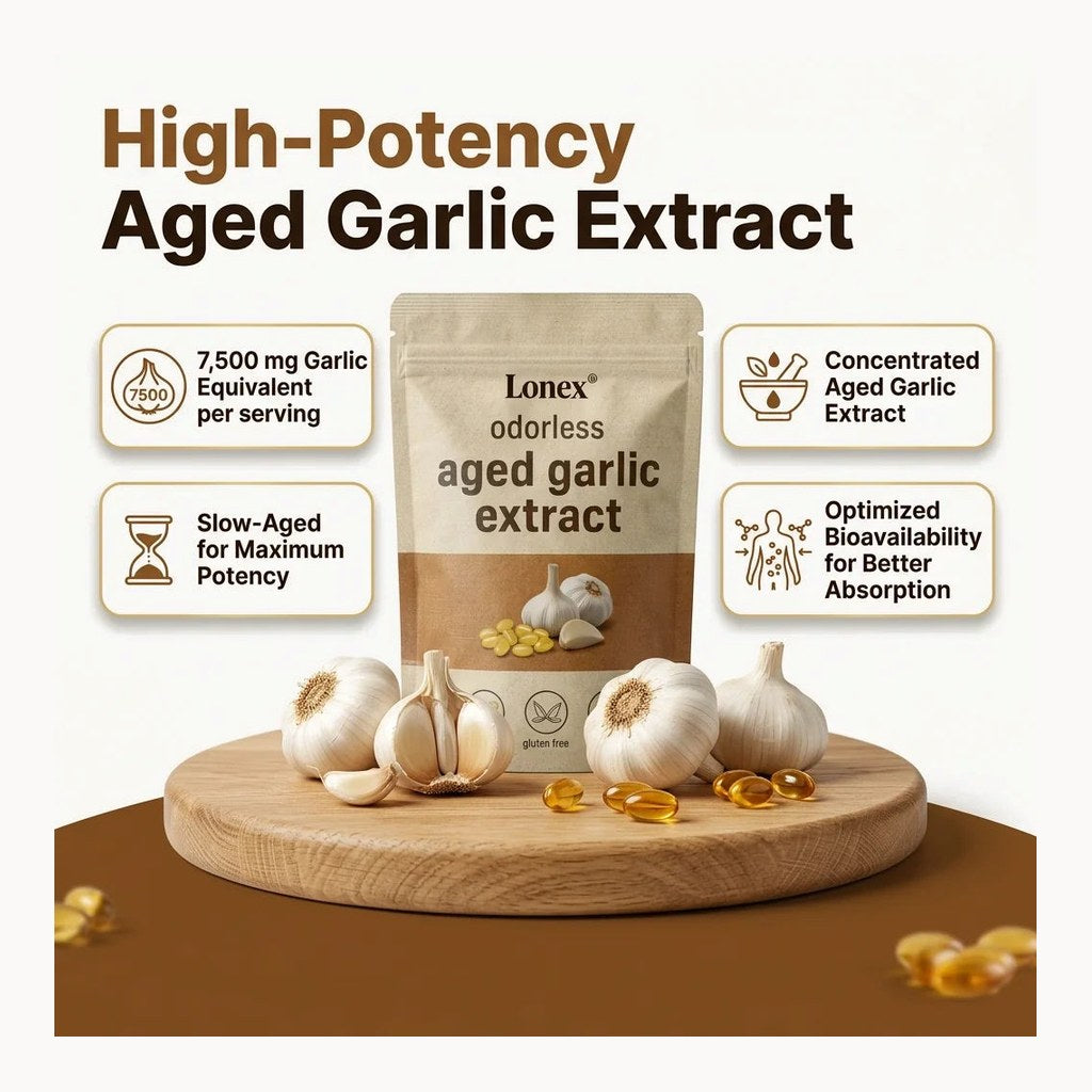 High-potency aged garlic extract, 7500mg per serving