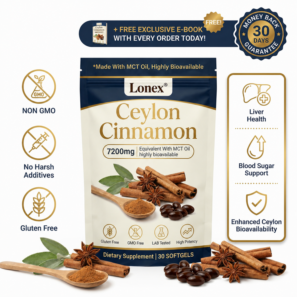 LONEX® Ceylon Cinnamon 7200mg with MCT Oil — VIP Offer
