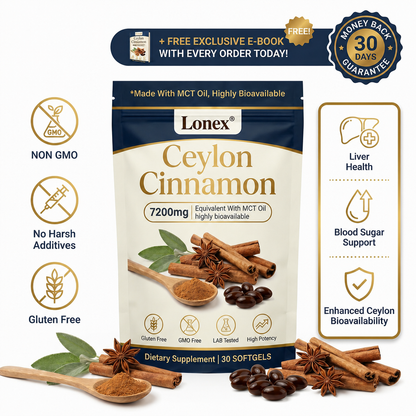 LONEX® Ceylon Cinnamon 7200mg with MCT Oil — VIP Offer